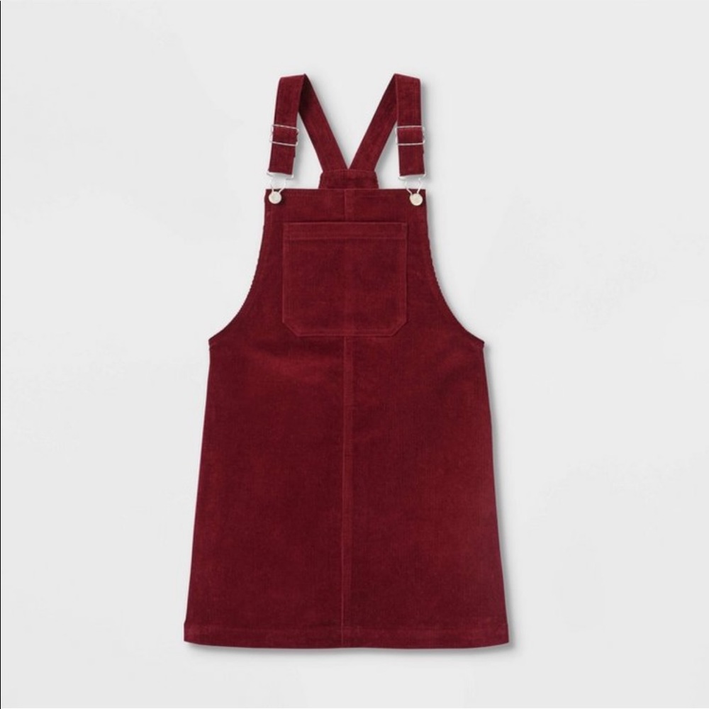 Art Class pinafore burgundy corduroy jumper